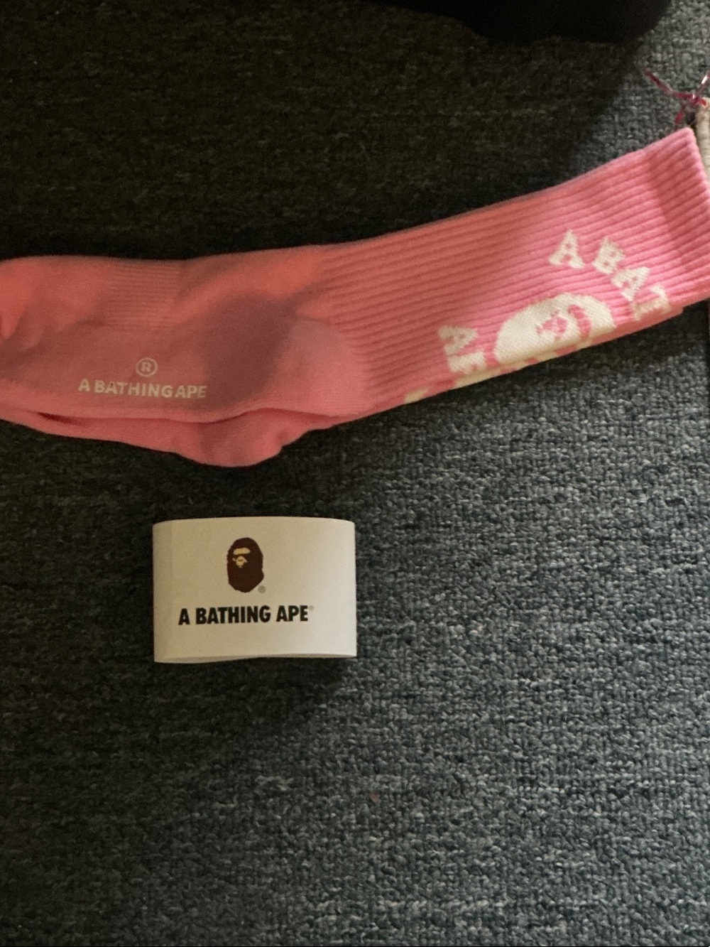 Pink Logo Crew Socks